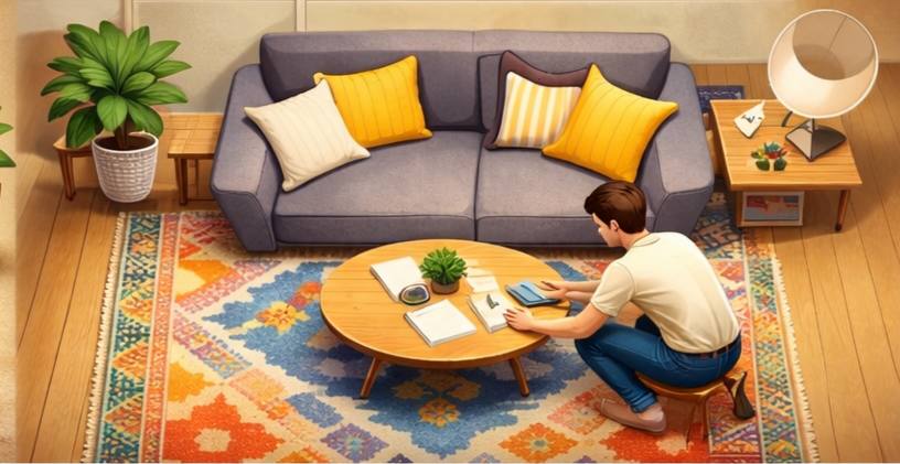 ۸ نکته مهم در هنگام خرید فرش برای خانه‌های کوچک