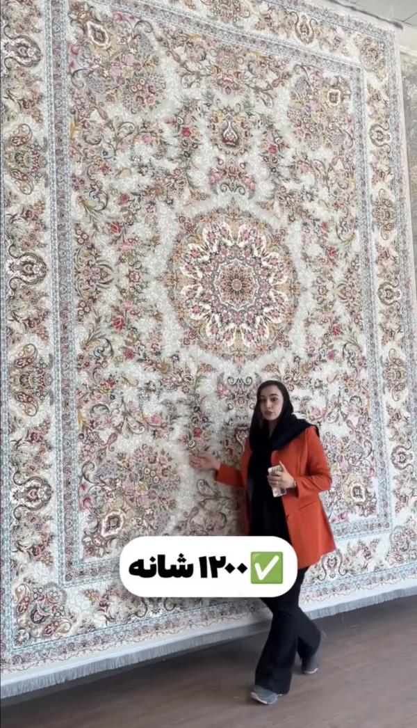 فرش آدرینا طرح جواهر – 1200 شانه تراکم 4500 گل برجسته