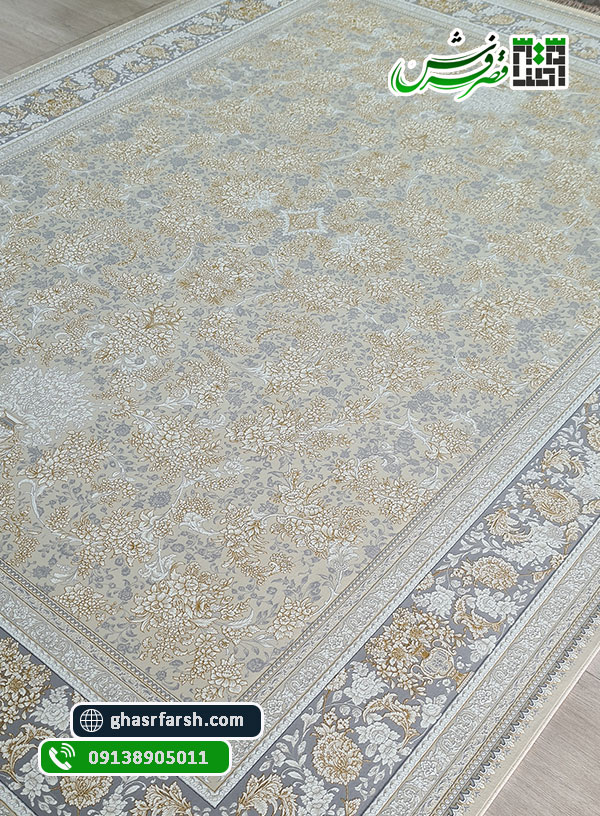 فرش نگار صدفی 1200 شانه تراکم 3600 - فرش کاشان 