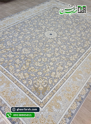 فرش خاکستری - فرش کاشان