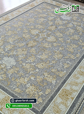 فرش خاکستری - فرش کاشان