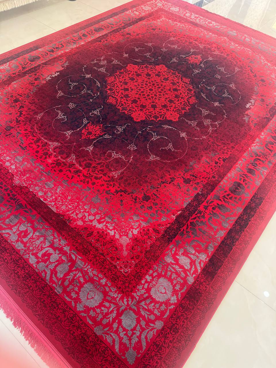 فرش ژوزف لاکی سرمه ای 1200 شانه